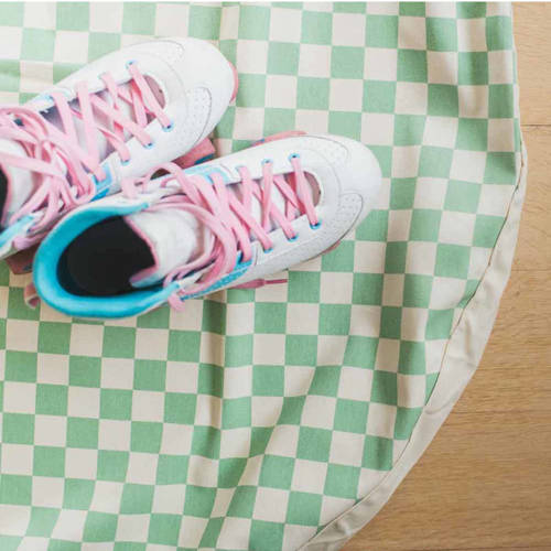 Play&Go 2-in-1 opbergzak speelkleed Vichy Green Groen