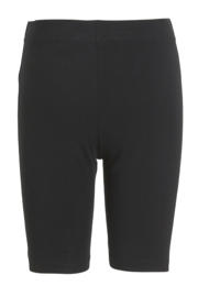 thumbnail: Zwarte meisjes anytime cycling short van katoen met elastische tailleband en effen