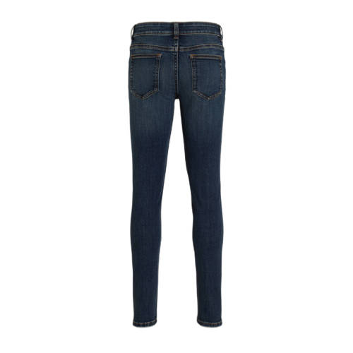 anytime skinny jeans donkerblauw Jongens Denim Effen 104