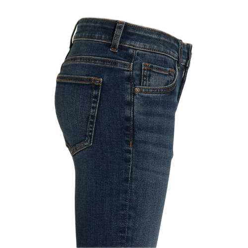 anytime skinny jeans donkerblauw Jongens Denim Effen 104