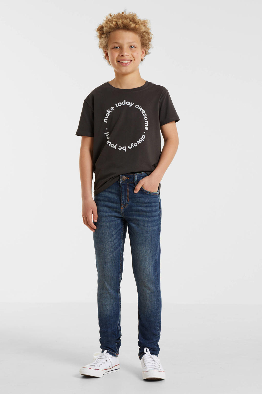 anytime skinny jeans donkerblauw