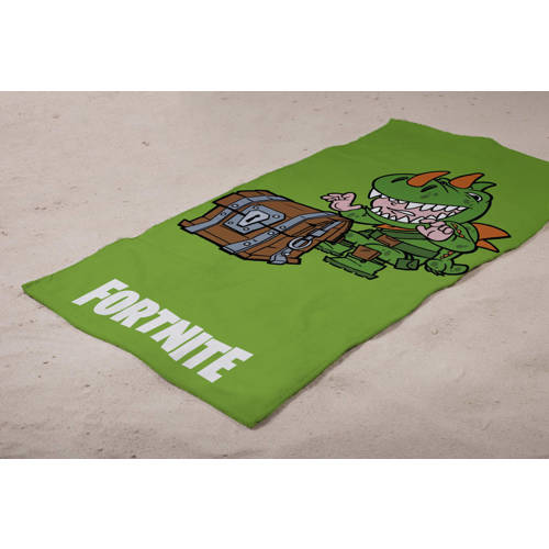 Fortnite kinderstrandlaken Rex (140x70 cm) Groen Personage