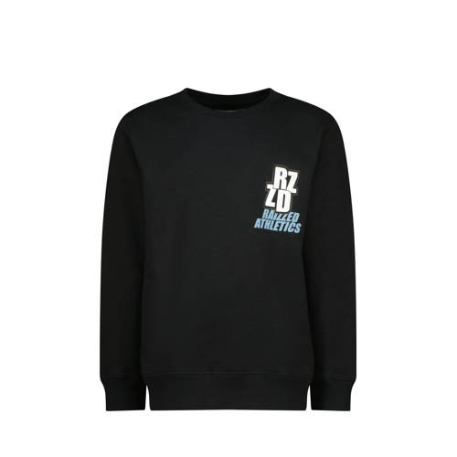 Raizzed sweater Monroe met printopdruk zwart Printopdruk