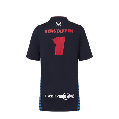 Castore Red Bull Racing replica T-shirt donkerblauw Polyester Polokraag 146