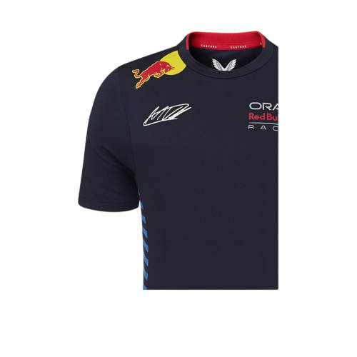 Castore Red Bull Racing replica T-shirt donkerblauw Jongens Meisjes Polyester Polokraag 146
