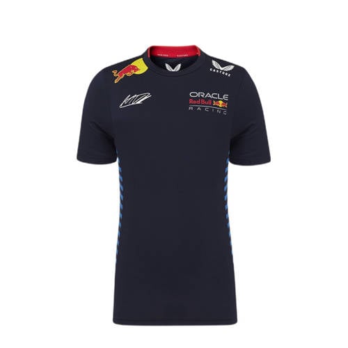 Castore Red Bull Racing replica T-shirt donkerblauw Jongens/Meisjes Polyester Polokraag