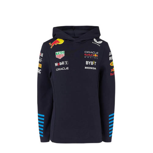 Castore Jr. Red Bull Racing replica hoodie Trui Blauw Jongens Katoen Capuchon - 158