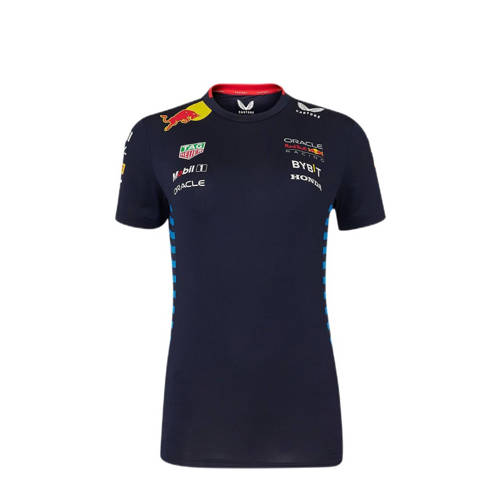 Castore Jr. Red Bull Racing Set Up T-shirt Blauw Jongens Polyester Ronde hals