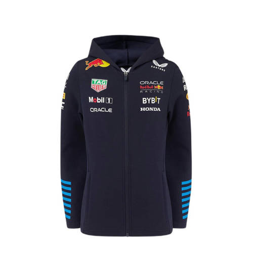 Castore Jr. Red Bull Racing replica vest Blauw Jongens/Meisjes Katoen Capuchon