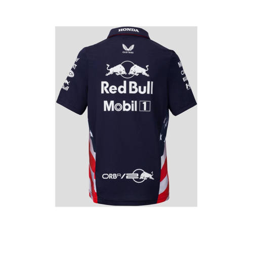 Castore Red Bull Racing replica polo donkerblauw Jongens Polyester Polokraag 158