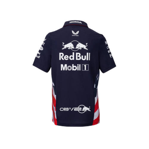 Castore Red Bull Racing replica polo donkerblauw Jongens Polyester Polokraag 158