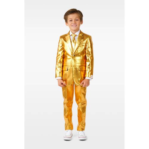 OppoSuits kostuum Groovy goud Jongens Polyester Klassieke kraag Effen