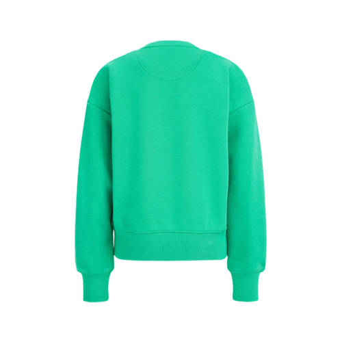 WE Fashion Blue Ridge sweater jade Groen Effen 98 104