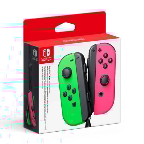 Nintendo Switch Joy-Con controller neon groen roze