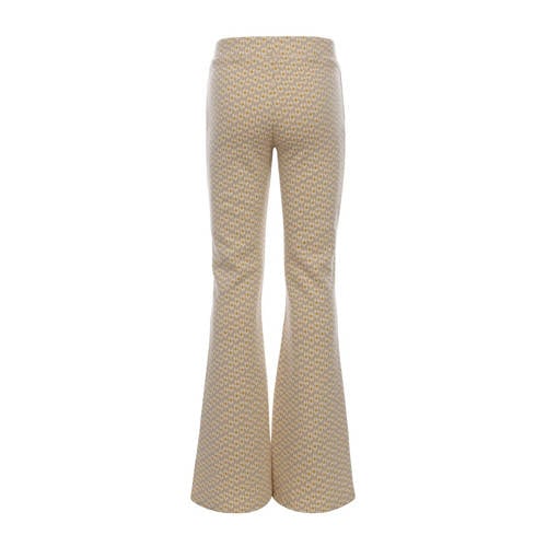 LOOXS little gebloemde flared broek zand ecru oker Beige Meisjes Polyester 92