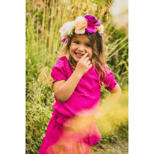 LOOXS little top felroze Meisjes Polyester Opstaande kraag Effen 92