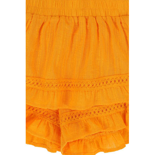 LOOXS 10sixteen high waist casual short warmgeel Korte broek Meisjes Stretchkatoen 140