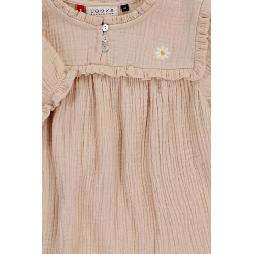 LOOXS little top ecru Meisjes Katoen Opstaande kraag Effen 98