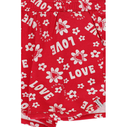 LOOXS little casual short met all over print rood wit Korte broek Meisjes Stretchkatoen 104