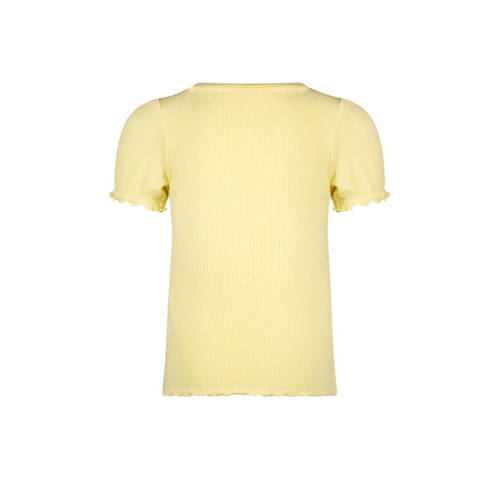 Like Flo T-shirt lichtgeel Meisjes Viscose Ronde hals Effen 104