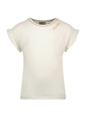 T-shirt met ruches offwhite