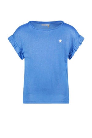 metallic T-shirt hemelsblauw metallic