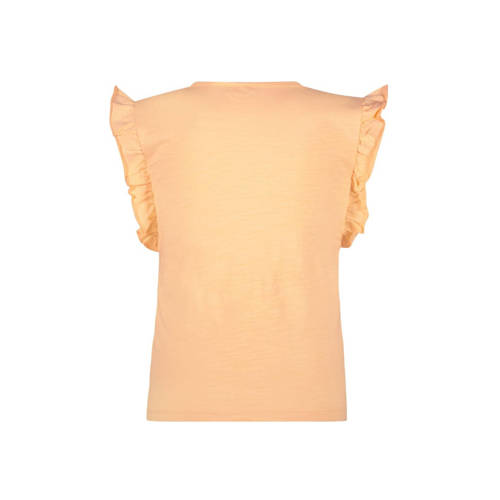Like Flo T-shirt met printopdruk lichtroze Oranje Meisjes Katoen Ronde hals 164