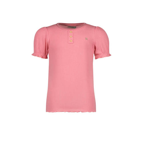 Like Flo T-shirt roze Meisjes Viscose Ronde hals Effen - 104