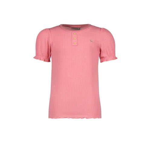 Like Flo T-shirt roze Meisjes Viscose Ronde hals Effen