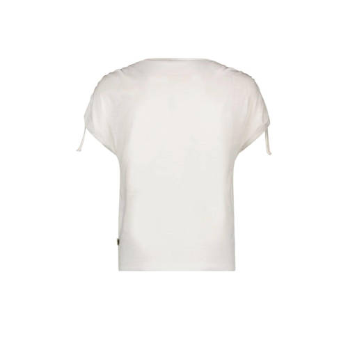 Like Flo T-shirt met printopdruk wit Meisjes Katoen Ronde hals Printopdruk 104