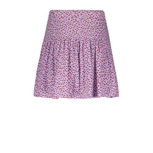 Like Flo rok met all over print en plooien lila paars Meisjes Viscose All over print 122
