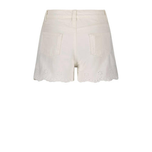 Like Flo loose fit casual short offwhite Korte broek Wit Meisjes Katoen 104