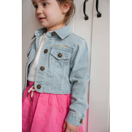 Like Flo baby spijkerjas lichtblauw Meisjes Denim Klassieke kraag Effen 74