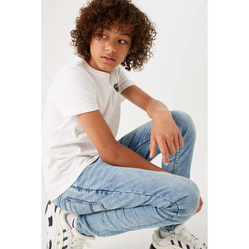 Garcia slim fit jeans Tavio light used Blauw Jongens Stretchdenim Effen 128