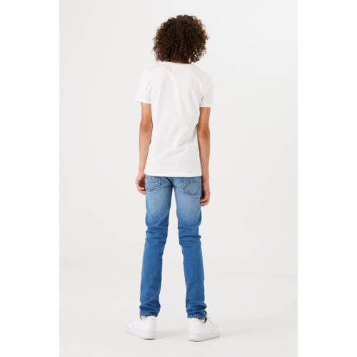 Garcia slim fit jeans Tavio medium used Blauw Jongens Stretchdenim Effen 176