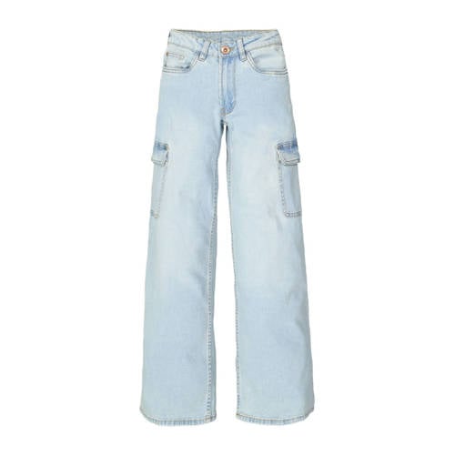 Garcia low waist loose fit jeans bleached denim Blauw Meisjes Stretchdenim