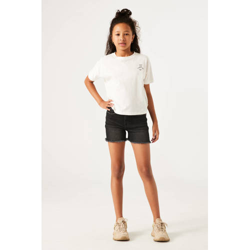 Garcia high waist slim fit denim short Rianna short dark used denim Korte broek Zwart Meisjes Katoen - maat 140 afbeelding