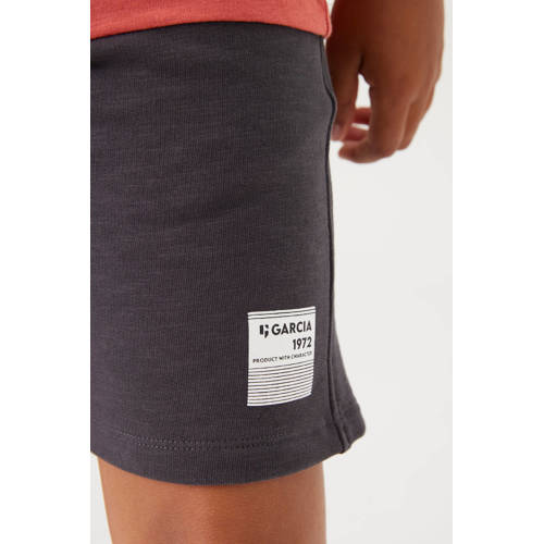 Garcia sweatshort donkergrijs Korte broek Effen 164