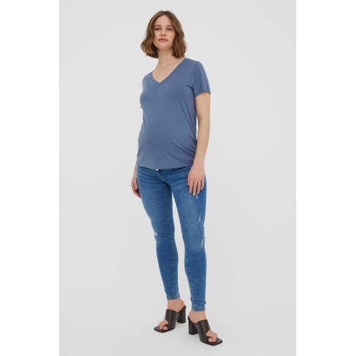 VERO MODA MATERNITY zwangerschaps skinny jeans VMMSOPHIA medium blue denim Blauw Dames Gerecycled katoen L