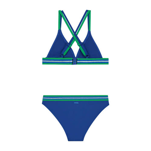 Shiwi triangel bikini Luna blauw groen Meisjes Gerecycled polyester Meerkleurig 134 140