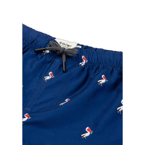 Shiwi zwemshort donkerblauw Jongens Polyester All over print 134 140