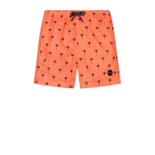 Shiwi zwemshort neon oranje Jongens Gerecycled polyester All over print