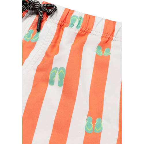 Shiwi zwemhort neon oranje wit Zwemshort Jongens Gerecycled polyester Streep 146 152