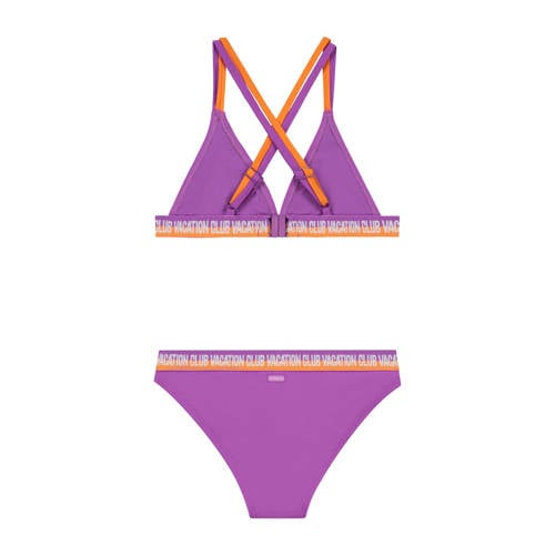Shiwi triangel bikini Luna paars oranje Meisjes Gerecycled polyester Meerkleurig 110 116