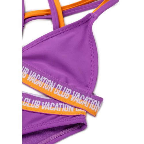Shiwi triangel bikini Luna paars oranje Meisjes Polyester Meerkleurig 110 116