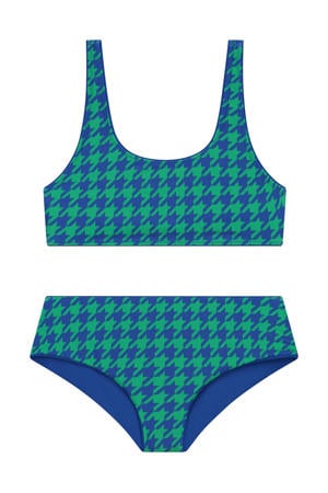 reversible crop bikini Ruby groen/blauw