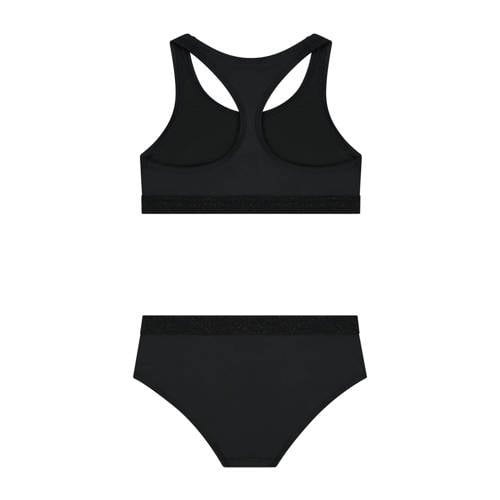 Shiwi crop bikini Charlie zwart Meisjes Polyester Effen 98 104