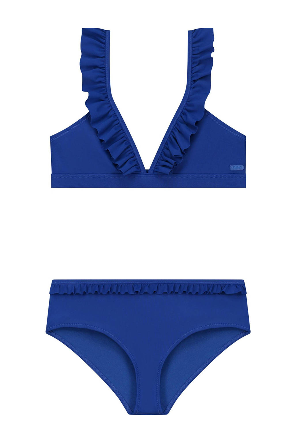 Shiwi triangel bikini Bella met ruches blauw