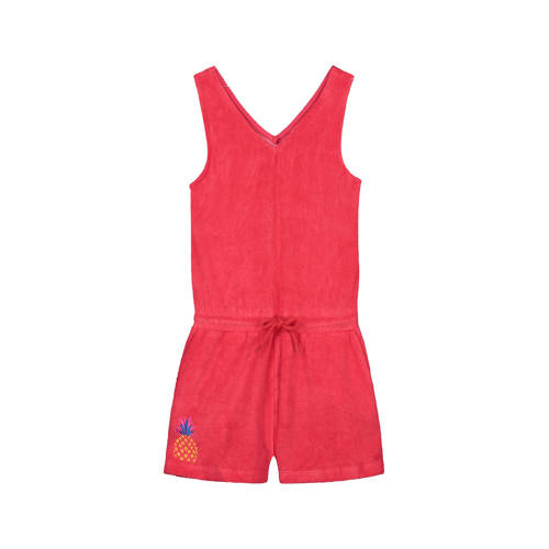 Shiwi badstof jumpsuit Fes roze Effen - 110/116 | Jumpsuit van Shiwi