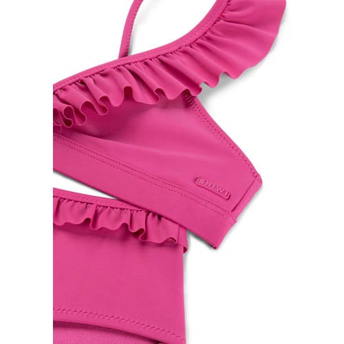 Shiwi triangel bikini Bella met ruches roze Meisjes Gerecycled polyester 110 116